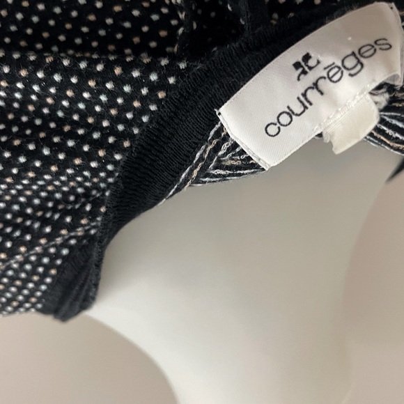 Courreges cotton polka dot mini dress tunic casual preppy chic French luxury - Picture 5 of 8